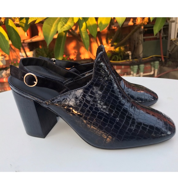 SOLD-Tilda Faux Croc Mule Heel - Picture 4 of 6